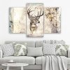 Obraz na plátne Náčrt hlavy jeleňa - 3 dielny