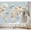Fototapeta Pastelová mapa kontinentov