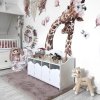 Detská nálepka na stenu Giraffes - žirafy s kvetmi