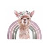 Detská nálepka na stenu Rainbow animals - lama