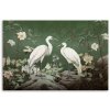 Obraz na plátne Biele žeriavy a rastliny