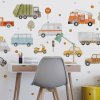 Detská nálepka na stenu Autíčka - sanitka, polícia, hasiči, smetiari