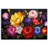 Obraz na plátne Kvitnúce farebné kvety kytice (Rozmery 60 x 40 cm)