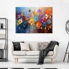 Obraz na plátne Farebné maľované kvety (Rozmery 120 x 80 cm)