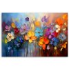 Obraz na plátne Farebné maľované kvety (Rozmery 120 x 80 cm)