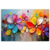 Obraz na plátne Abstraktné pastelové farebné kvety (Rozmery 120 x 80 cm)