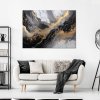 Obraz na plátne Abstrakcia Mramor Gold Black (Rozmery 120 x 80 cm)