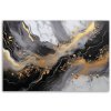 Obraz na plátne Abstrakcia Mramor Gold Black (Rozmery 120 x 80 cm)