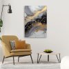 Obraz na plátne Abstrakcia Mramor Gold Black (Rozmery 80 x 120 cm)