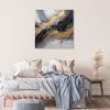 Obraz na plátne Abstrakcia Mramor Gold Black (Rozmery 60 x 60 cm)