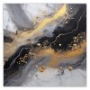Obraz na plátne Abstrakcia Mramor Gold Black (Rozmery 60 x 60 cm)