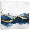 Obraz na plátne Abstraktné zlato modré moderné (Rozmery 60 x 60 cm)