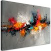 Obraz na plátne Farebný abstraktný výraz na sivom pozadí (Rozmery 90 x 60 cm)