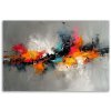 Obraz na plátne Farebný abstraktný výraz na sivom pozadí (Rozmery 90 x 60 cm)