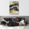 Obraz na plátne Čiernobiely mramor so zlatom (Rozmery 80 x 120 cm)
