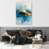 Obraz na plátne Abstraktná tyrkysová s pozláteným (Rozmery 80 x 120 cm)