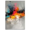 Obraz na plátne Farebný abstraktný výraz na sivom pozadí (Rozmery 80 x 120 cm)