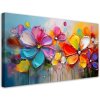 Obraz na plátne Abstraktné pastelové farebné kvety (Rozmery 120 x 60 cm)