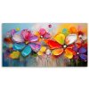 Obraz na plátne Abstraktné pastelové farebné kvety (Rozmery 120 x 60 cm)