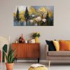 Obraz na plátne Kvitnúce stromy abstraktné zlato (Rozmery 120 x 60 cm)