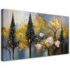 Obraz na plátne Kvitnúce stromy abstraktné zlato (Rozmery 120 x 60 cm)