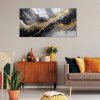 Obraz na plátne Abstrakcia Mramor Gold Black (Rozmery 120 x 60 cm)