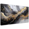 Obraz na plátne Abstrakcia Mramor Gold Black (Rozmery 120 x 60 cm)