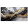 Obraz na plátne Abstrakcia Mramor Gold Black (Rozmery 120 x 60 cm)