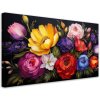 Obraz na plátne Kvitnúce farebné kvety kytice (Rozmery 120 x 60 cm)