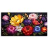 Obraz na plátne Kvitnúce farebné kvety kytice (Rozmery 120 x 60 cm)