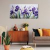 Obraz na plátne Irises Fialové kvety (Rozmery 120 x 60 cm)
