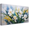 Obraz na plátne Maľované biele kvety kosatcov (Rozmery 120 x 60 cm)