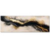 Obraz na plátne Abstraktné umenie Béžová čierna Gold Glamour (Rozmery 120 x 40 cm)