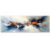 Obraz na plátne Abstrakt sivá modrá oranžová (Rozmery 120 x 40 cm)