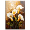 Obraz na plátne Kaly Biele kvety ako maľované (Rozmery 60 x 90 cm)
