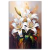 Obraz na plátne Lilie Biele Kvety ako maľované (Rozmery 60 x 90 cm)