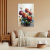 Obraz na plátne Červené ruže Kvety imitácia maľby (Rozmery 60 x 90 cm)