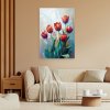 Obraz na plátne Červené tulipány Kvety ako namaľované (Rozmery 60 x 90 cm)