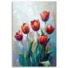 Obraz na plátne Červené tulipány Kvety ako namaľované (Rozmery 60 x 90 cm)