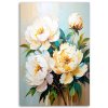 Obraz na plátne Pivoňky Biele kvety Kytica (Rozmery 60 x 90 cm)