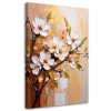 Obraz na plátne Biele kvety vetvičky efekt farby (Rozmery 60 x 90 cm)