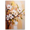 Obraz na plátne Biele kvety vetvičky efekt farby (Rozmery 60 x 90 cm)