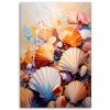 Obraz na plátne Farebné mušle na pláži (Rozmery 60 x 90 cm)