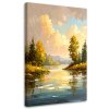 Obraz na plátne Jazero Stromy Krajina Príroda (Rozmery 60 x 90 cm)