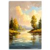 Obraz na plátne Jazero Stromy Krajina Príroda (Rozmery 60 x 90 cm)