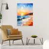 Obraz na plátne Krajina More Pláž Západ slnka (Rozmery 60 x 90 cm)