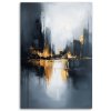 Obraz na plátne Abstrakcia Zlatá Šedá Čierna (Rozmery 60 x 90 cm)