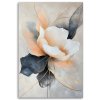 Obraz na plátne Abstraktná kvetina béžová sivá (Rozmery 60 x 90 cm)