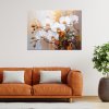 Obraz na plátne Biele kvety orchideí na abstraktnom béžovom pozadí (Rozmery 90 x 60 cm)