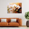 Obraz na plátne Orchidey Biele Kvety Abstraktné (Rozmery 90 x 60 cm)